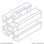 13031 | M6 Self-Aligning Roll-in T-Nut with Ball Spring - Image 3