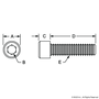 3057 | 10-32 x .875" Socket Head Cap Screw (SHCS) - Image 2