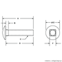 3857 | M8 x 1.772" Slide-In Flanged Economy T-Slot Stud - Image 2