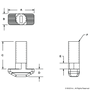 3293 | 5/16-18 x .750" Drop-In T-Slot Stud - Image 2