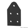 4371-Black | 15 Series 5 Hole - Triangular Pivot Plate - Image 1