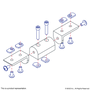 4156 | 10 Series Universal Standard Structural Pivot Assembly with Dual "L" Arms - Image 3