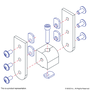 4005 | 10 Series 90 Degree Right Angle Structural Pivot Assembly with Dual Straight Arms - Image 3