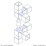 9153 | 3 Way - Corner Connector with Caster or Spacer Receptacle - Image 3