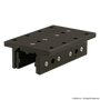 40-6526-Black | 40 Series 3 Slot Mount - Double Flange Long Standard Linear Bearing with Brake Holes - Image 1