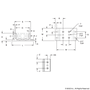 25-6423-Black | 25 Series 4 Slot Mount - Double Flange Short Standard Linear Bearing with Brake Holes - Image 2