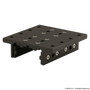 6424-Black | 10 Series 4 Slot Mount - Double Flange Long Standard Linear Bearing with Brake Holes - Image 1