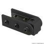 4428-Black | 15 Series Right Angle 0 Degree Dynamic Pivot Assembly with Dual Straight Arms - Image 1