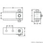 40-4428-Black | 40 Series Right Angle 0 Degree Dynamic Pivot Assembly with Dual Straight Arms - Image 2