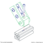 4429 | 15 Series Right Angle 90 Degree Dynamic Pivot Assembly with Dual Straight Arms - Image 3