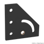 4137-Black | 10 Series 90 Degree Right Hand Pivot Bracket Plate - Image 1