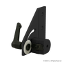 4148-Black | 10 Series 90 Degree Right Hand Pivot Bracket Assembly with "L" Handle - Image 1
