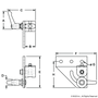 40-4348 | 40 Series 90 Degree Right Hand Pivot Bracket Assembly with "L" Handle - Image 2