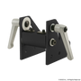 4318-Black | 15 Series 90 Degree Wide Double Pivot Bracket Assembly with "L" Handles - Image 1