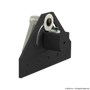 40-4451-Black | 40 Series 180 Degree Right Hand Pivot Bracket Assembly with "L" Handle - Image 1