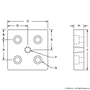25-2159-Black | 25 Series 5-Hole Square Pressure Manifold Feed Plate - Image 2