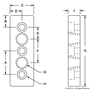 2447 | 10 Series 5-Hole Rectangular Pressure Manifold Feed Plate - Image 2