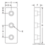 2446 | 10 Series 3-Hole Pressure Manifold Stopper Plate - Image 2