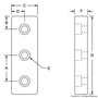 2161-Black | 15 Series 3-Hole Pressure Manifold Stopper Plate - Image 2