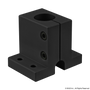 5050-Black | 10 Series 1" Single Shaft Stanchion Base - Image 1