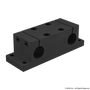 5850-Black | 15 Series 1" Double Shaft Stanchion Mounting Block - Image 1