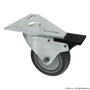 65-2337 | 30, 40 & 45 Series Triangular Top Plate Caster: 117.48mm Swivel Radius - Image 1