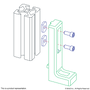 14003 | 15, 30 & 40 Series Adjustable Die-Cast Floor Bracket - Image 3