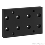 40-2147-Black | 40 Series Heavy-Duty Flange Mount Caster Base Plate - Image 1