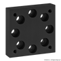 40-2407-Black | 40 Series Leveling Caster Base Plate - Image 1