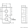 2135 | 15 Series 3 Hole - Center Tap Base Plate: 1.50” x 3.00” with 1/2-13 Tap - Image 2