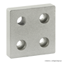 25-2142 | 25 Series 4 Hole - Offset Tap Base Plate: 50mm x 50mm with M10 Corner Tap - Image 1