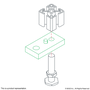 2166-Black | 10 Series 2 Hole - Leveling Anchoring Base Plate - Image 3