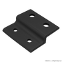 20-2497-Black | 20 Series Single Arm Wide Panel Retainer - Image 1