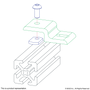 2490 | 10 Series Single Arm Narrow Mesh Retainer - Image 3