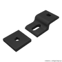 2491-Black | 10 Series Single Arm Narrow Mesh Retainer with Narrow Backing Plate - Image 1