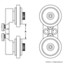 2758-Black | 15 Series Dual Roller Wheel Bracket Assembly - Image 2