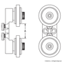 40-2755 | 40 Series Dual Roller Wheel Bracket Assembly - Image 2