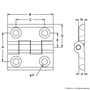 12062 | 30 Series 4 Hole - Economy Zinc Hinge - Image 2