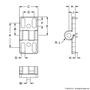 12084 | 15, 40 & 45 Series 4 Hole - Slotted Zinc Hinge - Image 2