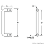 2889 | Ready Tube Aluminum Handle: 1/2" Round x 6.0" - Image 3