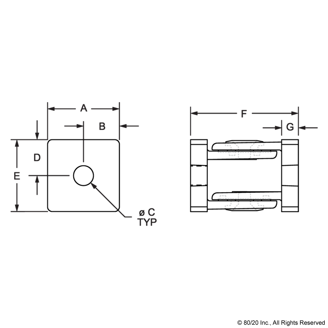 14014 30 Series 2 Hole Pivot Joint CPI Automation