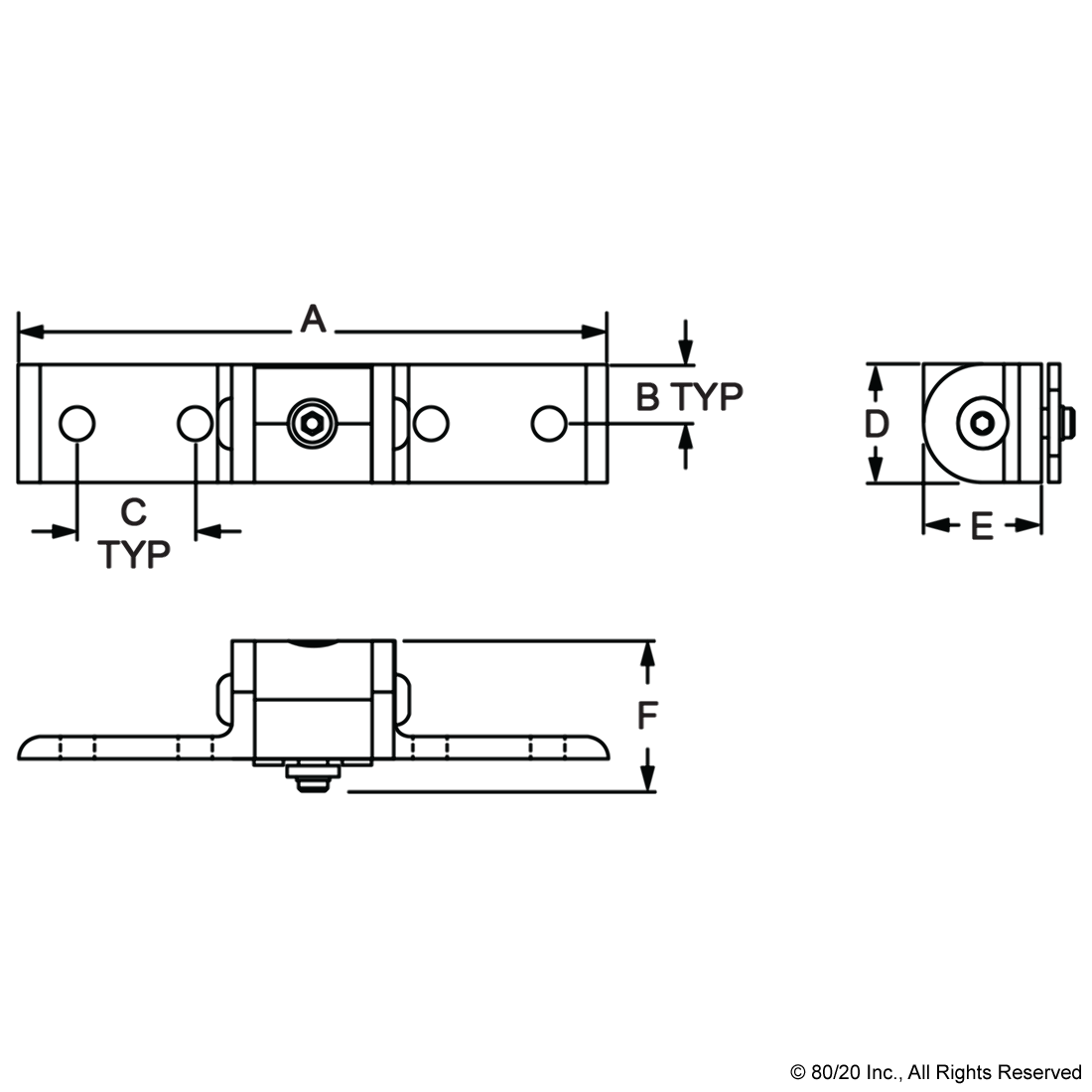4408 | 15 Series 90 Degree Right Angle Structural Pivot Assembly with ...