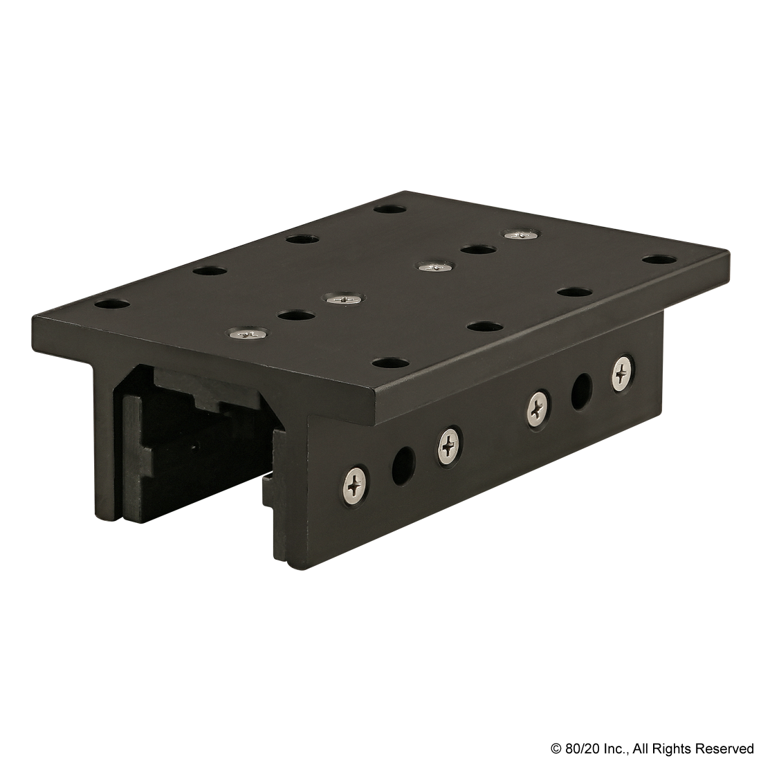 40-6526-Black | 40 Series 3 Slot Mount - Double Flange Long Standard ...