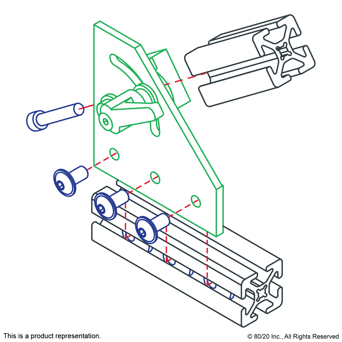 4139 | 10 Series 90 Degree Left Hand Pivot Bracket Assembly with