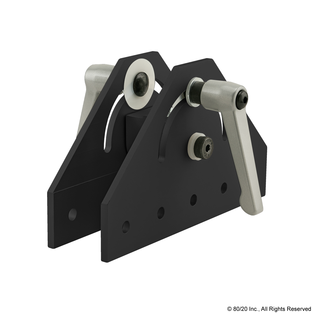 404453Black 40 Series 180 Degree Double Pivot Bracket Assembly with