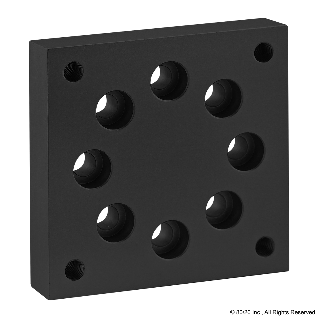 2408Black 15 Series Leveling Caster Base Plate CPI Automation