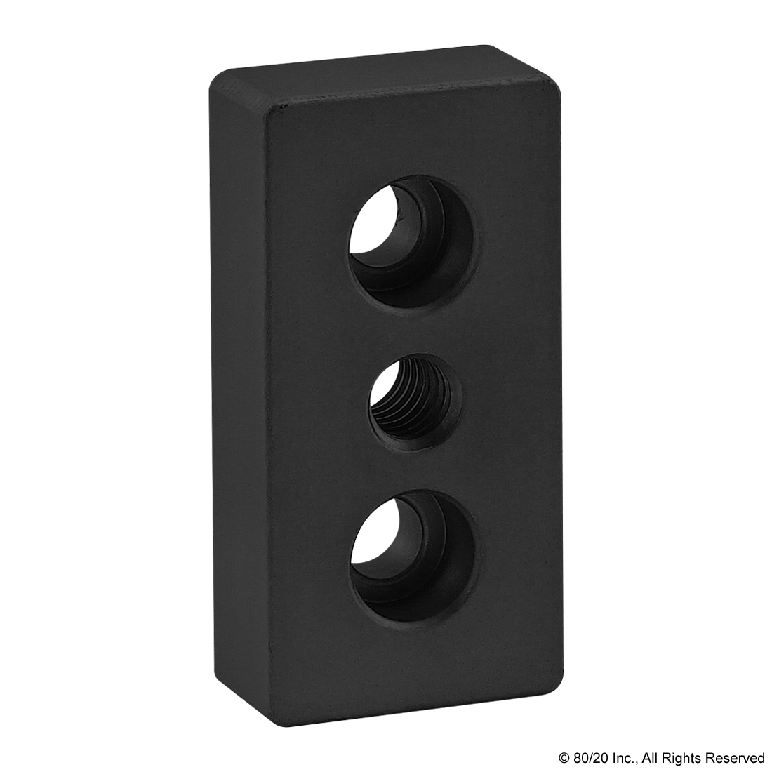 2124Black 10 Series 3 Hole Center Tap Base Plate 1.00" x 2.00