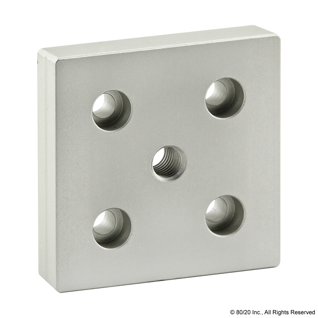 402140 40 Series 5 Hole Center Tap Base Plate 80mm x 80mm with