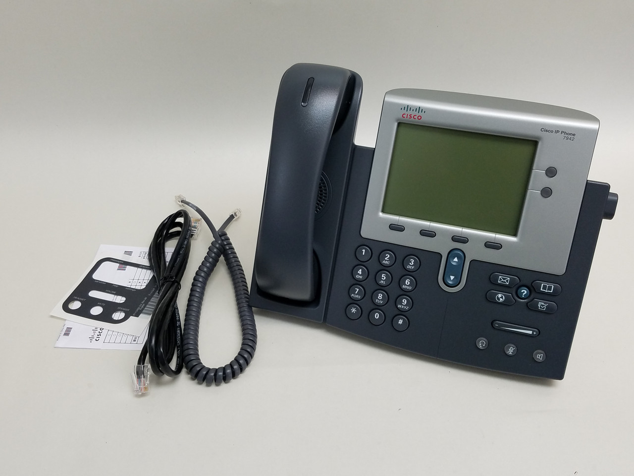 New Cisco CP-7942G Unified VoIP SIP 2-Line Office Telephone w