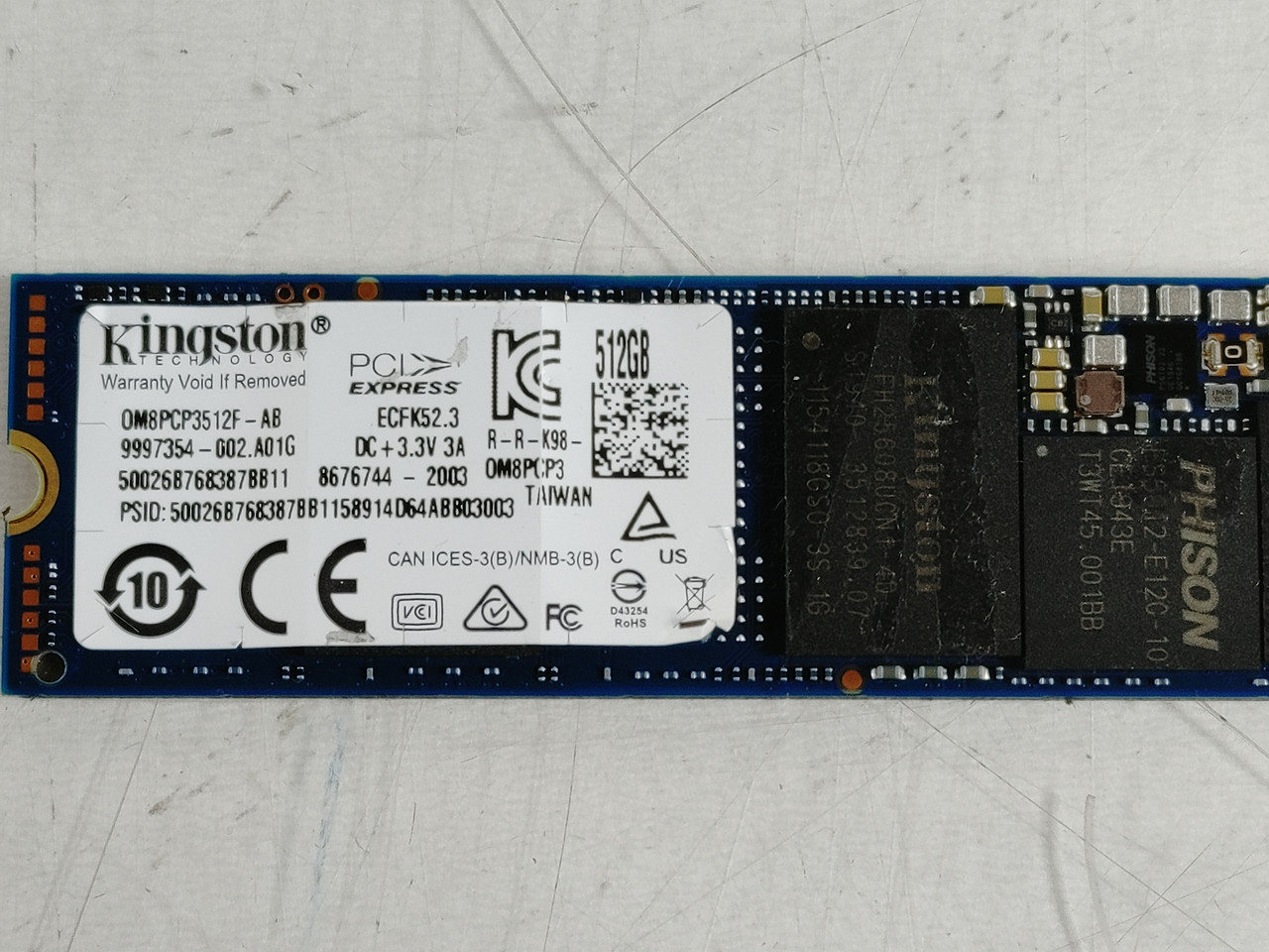 Kingston 0M8PCP3512F 512 GB NVMe 80mm Solid State Drive at TR